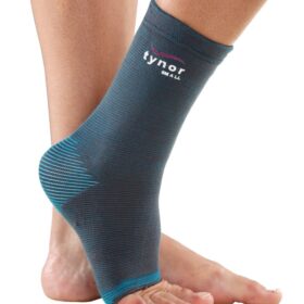 Ankle braces serve as the external supports to limit certain motions, such as plantar flexion/inversion (movement at the ankle joint that points the foot downward away from the leg and turns the foot inward), and provide awareness of where your ankle joint is in space
