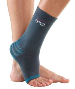 Ankle braces serve as the external supports to limit certain motions, such as plantar flexion/inversion (movement at the ankle joint that points the foot downward away from the leg and turns the foot inward), and provide awareness of where your ankle joint is in space