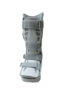 An air cast, also known as a  pneumatic cast or walking boot, is a type of orthotic wear used to provide support and protection to the leg, foot, ankleAir casts are often used in orthopedic, sports medicine, and physical therapy settings, and can be worn during various activities, including walking, running, or swimming. they are typically made of  lightweight materials and come in various sizes and styles.