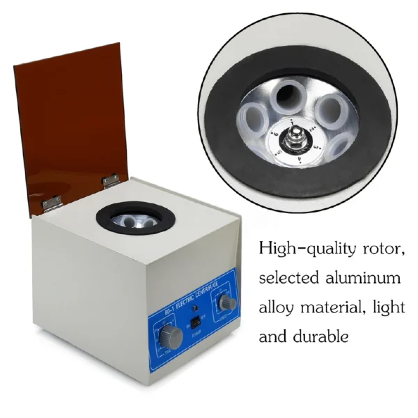 An 8-bucket centrifuge, also called a bucket centrifuge, is a laboratory equipment used primarily to separate substances based on their density by spinning samples at high speeds, typically containing 8 individual sample tubes within its "buckets," making it ideal for applications like blood analysis where serum and plasma separation is needed; key features include its capacity to hold multiple samples simultaneously, adjustable speed settings, automatic balance adjustments, and a compact design suitable for various laboratory settings.