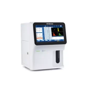 hematology analyzer is a medical device used to perform a complete blood count (CBC), which measures various components of blood like red blood cells (RBCs), white blood cells (WBCs), platelets, hemoglobin, and hematocrit, allowing healthcare providers to diagnose and monitor conditions like anemia, leukemia, and infections by analyzing cell counts and morphology; key features include automated cell differentiation, differential white blood cell count (identifying different types of WBCs), analysis of cell size and volume, flagging abnormal results, and the ability to perform reticulocyte counts for assessing bone marrow function.