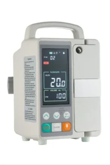  infusion pump is a medical device used to deliver fluids, like nutrients or medications, into a patient's body in controlled amounts, primarily through intravenous (IV) administration, offering precise control over the delivery rate and volume, making it ideal for administering medications that require careful dosage like antibiotics, chemotherapy drugs, pain relievers, hormones, and insulin; key features include the ability to set specific flow rates, alarms to alert caregivers of potential issues, drug libraries to minimize medication errors, and compatibility with various infusion sets depending on the medication and patient needs. 