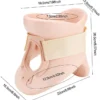 Philadelphia collar, also known as a cervical collar, is a rigid neck brace used to immobilize the head and neck after a cervical spine injury, providing support and allowing for healing. It features a chin cup and a curved back piece for a secure fit, and is typically made of hard plastic with Velcro straps