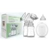 Electric Double Breast Pumps BPA-Free USB Dual Control Milk Suction and Breast Massager Baby Breastfeeding Comfortable Lightweight Postpartum Milk Pump with 150 ml Milk Storage Bottle 2