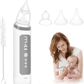 baby nasal aspirator is a device used to clear a baby's stuffy nose by gently suctioning out mucus. This can help babies breathe easier, especially when they have a cold or congestion. Nasal aspirators come in various types, including manual and electric versions, and they are generally considered safe and effective for infants.