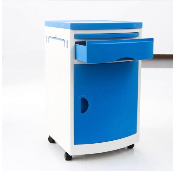 the BIHC003A model bedside locker, offers several uses and benefits: Storage: It provides storage space for personal items, medical supplies, and other essentials within easy reach. The drawer and cabinet offer separate compartments for organization. Convenience: The table surface can hold items like drinks, books, lamps, and electronic devices. This convenience is especially useful for patients or individuals with limited mobility. Mobility: The wheels allow for easy movement and repositioning of the table. This feature is beneficial in healthcare settings or when rearranging a room. Accessibility: The table provides a surface for food trays, making it suitable for meal times. It also ensures that essential items are always within reach. Aesthetic: Beyond functionality, bedside tables contribute to the room's overall decor and ambience. Versatility: Bedside tables are versatile, serving multiple purposes in various settings. They can be used in bedrooms, hospitals, or other areas where a small, functional table is needed.