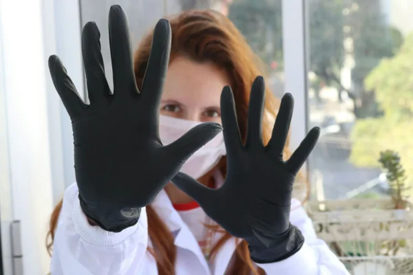 Black Nitrile Disposable Medical Exam Gloves100pcsFree Latex- Food Gloves