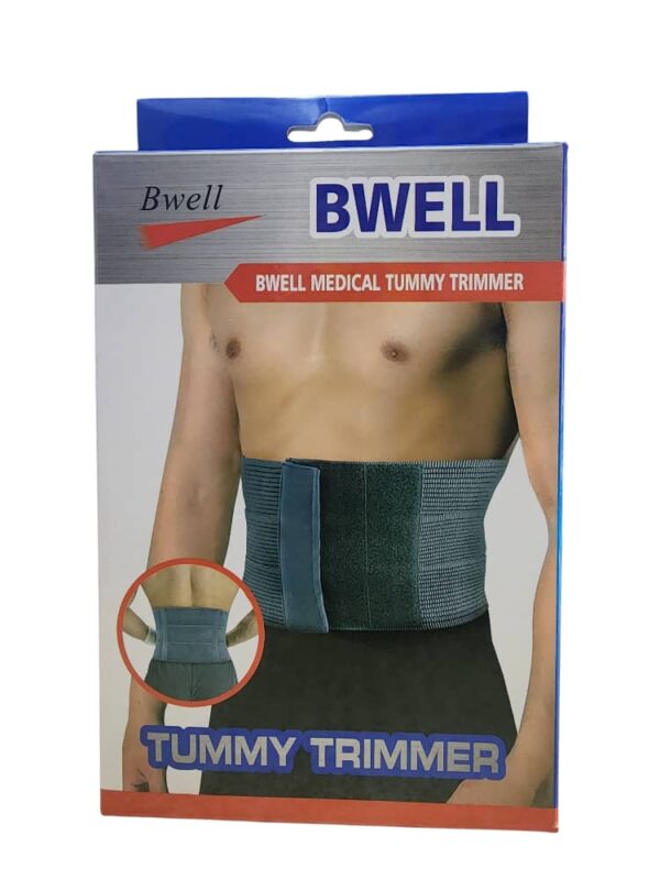 Bwell Tummy trimmer belts, also known as waist trainers or slimming belts, are designed to shape and support the waistline, potentially reducing its appearance and providing some back support. They work by compressing the abdominal area, which can help with temporary waistline reduction and improved posture. Additionally, some belts are designed to increase core temperature and promote sweating during exercise, potentially aiding in calorie burning.