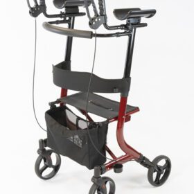 The Four-Wheel Forearm Rollator is ideal for those that struggle with a traditional rollator due to limited hand and wrist dexterity. The forearm supports are padded and can be height and length adjusted. The rollator is lightweight and can be folded down when not in use for transport purposes.