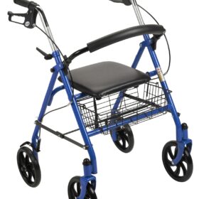 Four Wheel Rollator Walker with Fold Up Removable Back Support