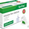 Insulin Pen Needles, 32G 4mm Ultra Fine Pen Needles for Insulin Injection, Compatible with Most Insulin Pens, 0.23mm x 4mm (5/32”) 100 Count
