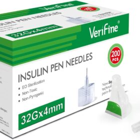 Insulin Pen Needles, 32G 4mm Ultra Fine Pen Needles for Insulin Injection, Compatible with Most Insulin Pens, 0.23mm x 4mm (5/32”) 100 Count