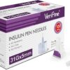 Insulin Pen Needles 31G 5mm, Ultra Fine Diatetic Needles for Insulin Injection, Compatible with Most Insulin Pen, 0.25mm x 5mm (5/32”) (100 Count)
