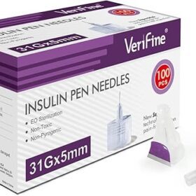 Insulin Pen Needles 31G 5mm, Ultra Fine Diatetic Needles for Insulin Injection, Compatible with Most Insulin Pen, 0.25mm x 5mm (5/32”) (100 Count)