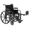 Medline Orthopaedic wheelchair with elevating footrest Features: Durable and Lightweight Frame: Many Medline wheelchairs utilize TIG-welded frames, often made of aluminum, for durability and ease of handling. Adjustable Seating: Some models offer dual-axle hemi-height and adjustable back height, allowing for customization of the user's seating position. Comfortable Upholstery: Breathable nylon or vinyl upholstery provides a comfortable and supportive seating experience. Removable Accessories: Features like removable desk-length arms, swing-away footrests, and elevating leg rests enhance ease of access and transfer. Flat-Free Tires: Smooth-rolling, solid, flat-free tires ensure long-lasting durability and a smooth ride.