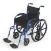 Features Combination wheelchair and transport chair 18" seat width Desk-lemgth Comes with the transport wheels already attached to the chair You simply remove the large wheel and stow until standard chair mode is required 300 lb capacity Transport Wheelchair gross weight : 40.0 (lbs.)