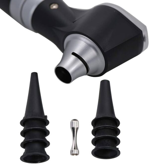 otoscope is a medical instrument used to examine the ear canal and eardrum, and sometimes the nose and throat. It consists of a light source and a