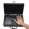 Quantum Magnetic Resonance Analyzer 52 Reports  is a non-invasive tool that is claimed to analyze health by detecting the magnetic field of human cells. It does this by using a magnetic field sensor through a hand grip and electrode sensor.  Features: Non-invasive health assessment Uses magnetic resonance to detect cell activity Portable design for easy use