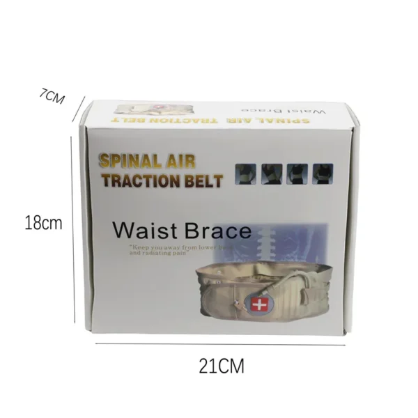 spinal air traction belt, also known as a lumbar decompression belt, is designed to alleviate lower back pain and improve posture. Here's a breakdown of its uses and benefits: Uses: Pain Relief: Reduces pressure on spinal discs and nerve roots, relieving pain caused by conditions such as herniated discs, sciatica, and spinal stenosis. Spinal Alignment: Helps to correct posture by supporting the spine, which is beneficial for people who spend a lot of time sitting or standing. Muscle Relaxation: Stretches and relaxes the muscles in the back, alleviating muscle spasms and fatigue. Decompression: Creates space between the vertebrae to reduce pressure on the discs and nerves.
