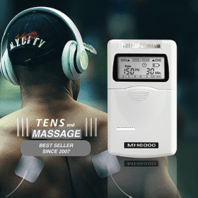The combo unit Tens machine functions with 7 treatment modes. This unit is a hybrid stimulator which can be used for muscle stimulation and pain relief.