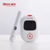 Sinocare Safe AQ Voice blood glucose monitor features voice reminders, a painless lancing device, and easy-to-use, code-free test strips. It is designed for user-friendliness, particularly for the elderly and children, with features like a light warning system and a small blood sample requirement.