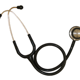 stethoscope is a medical instrument used for auscultation, or listening to internal body sounds, primarily to assess heart, lung, and bowel sounds. It's a crucial diagnostic tool for healthcare professionals, aiding in the detection of abnormalities and monitoring patient health.