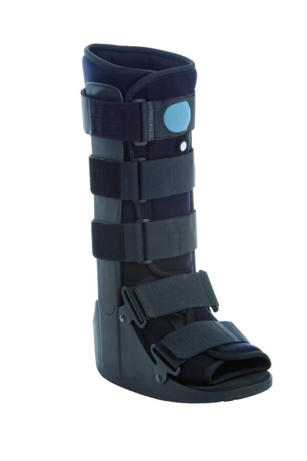 Ankle support boots, also known as walking boots or braces, are used to stabilize and protect the ankle joint, aiding in injury recovery and prevention. They provide support, compression, and controlled movement, helping to reduce pain and swelling while allowing for mobility. These boots are beneficial for various conditions, including sprains, fractures, and post-surgical recovery.