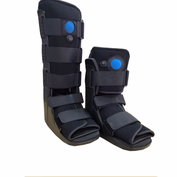 Ankle support boots, also known as walking boots or braces, are used to stabilize and protect the ankle joint, aiding in injury recovery and prevention. They provide support, compression, and controlled movement, helping to reduce pain and swelling while allowing for mobility. These boots are beneficial for various conditions, including sprains, fractures, and post-surgical recovery.