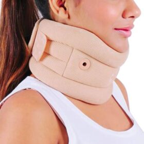Cervical Collar Soft eyelet for Neck Support |Adjustable Soft Eyelet Cervical Collar | For Neck Support