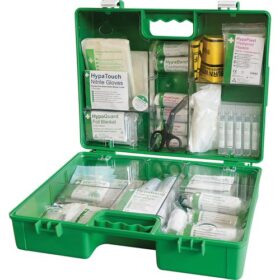 first aid kit box is a collection of essential medical supplies used to provide immediate care for minor injuries and illnesses before professional medical help arrives. Its uses include treating cuts, burns, and scrapes, preventing infection, reducing recovery time, and potentially saving lives