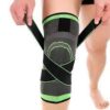 GREEN Adjustable knee Brace Compression Sleeve Pair Knee