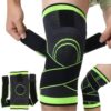 GREEN Adjustable knee Brace Compression Sleeve Pair Knee