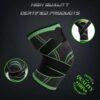GREEN Adjustable knee Brace Compression Sleeve Pair Knee