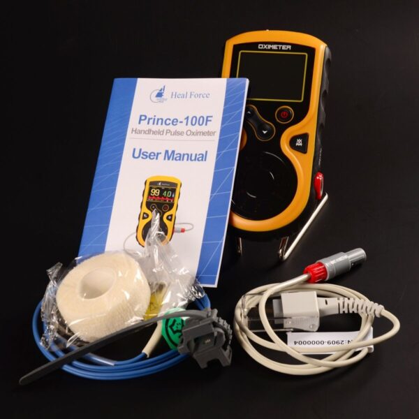 100F Handheld Pulse Oximeter is a device used to measure the oxygen saturation level in the blood. It works by shining a light through a fingertip or other body part and analyzing the light that passes through to determine the percentage of oxygen in the red blood cells. Key features and uses: Non-invasive monitoring: It provides a continuous and non-invasive way to monitor oxygen levels. Versatile Application: It can be used in various conditions, including chronic obstructive pulmonary disease and for patients with Takayasu's syndrome. Easy to use: The device is simple to operate, typically clipped to a finger, and readings stabilize over time. Early detection of oxygen issues: It can help identify inadequate oxygenation, prompting further evaluation, especially in infants with respiratory distress syndrome. Additional measurements: Pulse oximetry can also be used to measure systolic arterial blood pressure.