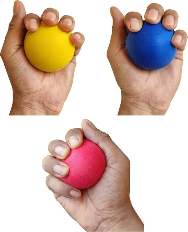 PHYSIOTHERAPY HAND EXERCISE BALL(RED,BLUE 7CM)/POLYURETHANE SOFT BALL/YOGA MASSAGE EXERCISE BALL/HAND THERAPY FINGER GRIP REHABILITATION