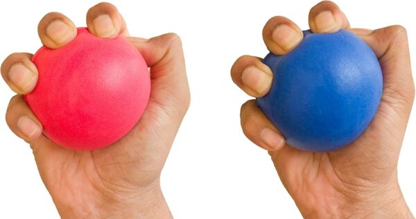 PHYSIOTHERAPY HAND EXERCISE BALL(RED,BLUE 7CM)/POLYURETHANE SOFT BALL/YOGA MASSAGE EXERCISE BALL/HAND THERAPY FINGER GRIP REHABILITATION