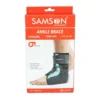 Samson Ankle Brace AK-0708 is designed to provide support, stability, and protection for weak or injured ankles. It's particularly useful for post-injury rehabilitation, sports activities, and daily wear to alleviate pain and promote healing. The brace features a triple stabilization concept with rigid splints, laces, and a "figure of eight" strap for optimal support and immobilization. It also allows for adjustable compression and a snug fit, ensuring comfort during extended wear.