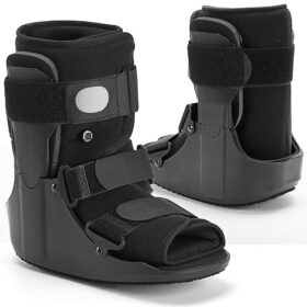 Air Walking Boot for Broken Foot Recovery Walking Boot for Sprained Ankle with Adjustable Air Cushion, Lightweight Design, and Anti-Slip Sole S