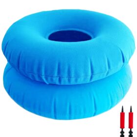 2 Pack Donut Pillow for Hemorrhoids, Inflatable Ring Donut Seat Cushion Pillow with A Pump, Hemorrhoid Seat Cushion, Round Wheelchairs Seat Cushion for Home, Car or Office Chair (15" Light Blue)2 Pack Donut Pillow for Hemorrhoids, Inflatable Ring Donut Seat Cushion Pillow with A Pump, Hemorrhoid Seat Cushion, Round Wheelchairs Seat Cushion for Home, Car or Office Chair (15" Light Blue)