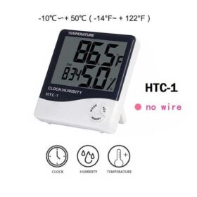 The HTC-1 Digital Thermometer Hygrometer is primarily used to measure and display indoor temperature and humidity, along with the current time, date, and alarm settings. It's a multi-functional device suitable for various applications, including homes, offices, greenhouses, and laboratories. Here's a more detailed breakdown of its uses: 1. Measuring Temperature and Humidity: It provides real-time readings of both temperature and humidity, which can be displayed in either Celsius or Fahrenheit. The device also records and displays the maximum and minimum temperature and humidity values, allowing users to track environmental changes. 2. Time and Calendar Display: The HTC-1 includes a clock function that displays the current time, often with 12-hour or 24-hour format options. It also features a calendar function, showing the current date and day of the week.