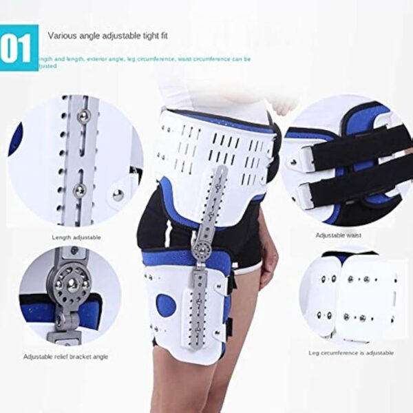 Hip Stabiliser Support Brace, Adjustable Hinged Hip Joint, Hip Joint Fixation Brace Groin Fracture Support Stabilizer Adjustable Hinged Hip Abduction Orthosis Sciatica Post-op Corrector, Universal