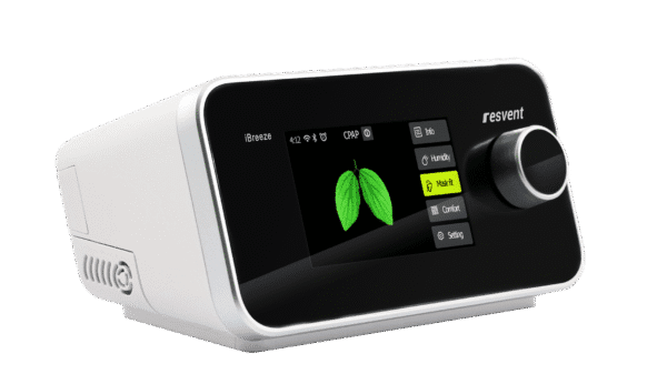 Resvent iBreeze CPAP machine, also known as an APAP (Automatic Positive Airway Pressure) machine, is primarily used to treat obstructive sleep apnea (OSA) by delivering pressurized air to keep the airway open during sleep. It offers several benefits, including automatic pressure adjustments, integrated humidification, and user-friendly features. Key Uses and Benefits: Treats Obstructive Sleep Apnea (OSA): The iBreeze machine delivers continuous positive airway pressure (CPAP) to prevent the airway from collapsing during sleep, which is the primary cause of OSA. Automatic Pressure Adjustments: The iBreeze is an auto-titrating device, meaning it automatically adjusts the air pressure based on your breathing patterns throughout the night. This ensures you receive the optimal pressure for effective therapy without over-pressurization. Intelligent Pressure Release (IPR): This feature further enhances comfort by managing pressure during inhalation and exhalation, making it easier to breathe and adjust to the airflow. Integrated Humidification: The built-in humidifier adds moisture to the pressurized air, preventing dryness and irritation of the nasal passages and throat, which can be common side effects of CPAP therapy. User-Friendly Interface: The iBreeze features a large, color touchscreen with easy navigation, allowing you to monitor your therapy data and adjust settings as needed. Smart Ramp: The Smart Ramp feature gradually increases the pressure from a low, comfortable level to the prescribed setting, making it easier to fall asleep with the CPAP mask. Data Recording and Analysis: The iBreeze can record and store sleep data, which can be accessed by your doctor or sleep specialist to monitor your therapy and make adjustments if necessary. Compact and Portable: The iBreeze's sleek design makes it easy to transport and use at home or while traveling. Improved Sleep Quality: By effectively treating sleep apnea, the iBreeze can significantly improve your sleep quality, leading to increased energy levels and overall well-being.