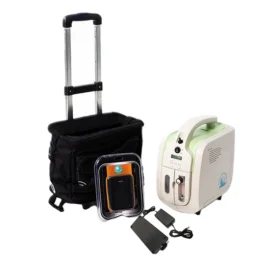 3-liter oxygen concentrator with a battery backup provides supplemental oxygen for medical and wellness purposes, with the added benefit of continuous operation during power outages. It separates oxygen from ambient air and can be used for various conditions like COPD, heart conditions, and altitude sickness, as well as for general wellness. The battery backup ensures uninterrupted oxygen supply, crucial for those needing continuous therapy. Uses: Medical Treatment: For individuals with respiratory conditions like COPD, asthma, bronchitis, cystic fibrosis, emphysema, lung cancer, and pneumonia, as well as those recovering from respiratory trauma. Wellness: For general health and well-being, including stress reduction, improved sleep, and enhanced immunity. Specific Applications: Can be used for altitude sickness, cervical spondylosis, and even during pregnancy to ensure adequate oxygen for both mother and baby. Portable Oxygen Therapy: The battery backup allows for mobility and continued oxygen use during travel or when a power outlet is unavailable. Specifications: Oxygen Flow Rate: Typically, a 3-liter concentrator has a maximum flow rate of 3 liters per minute. Oxygen Concentration: The concentrator can achieve a high oxygen concentration, usually around 93% +/- 3%. Battery Backup: The rechargeable battery allows for continuous operation during power outages, with varying battery life depending on the model and flow settings. Portability: Many models are designed to be lightweight and compact, making them easy to transport. Adjustable Flow Settings: Some models offer adjustable flow settings, allowing users to customize oxygen delivery. Safety Features: May include alarms for power failure, high/low pressure, low flow rate, and high temperature.