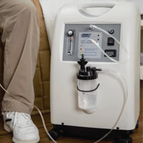 5-liter oxygen concentrator is a medical device that provides supplemental oxygen to individuals with respiratory conditions. It works by separating oxygen from the air and delivering it through a nasal cannula or mask, typically at a flow rate of up to 5 liters per minute. These devices are used to treat various conditions that cause low blood oxygen levels, such as COPD, pulmonary fibrosis, and heart failure. Uses: Treating Hypoxia: The primary use is to increase blood oxygen levels in individuals experiencing hypoxemia (low blood oxygen). Respiratory Conditions: It's commonly used for patients with COPD, asthma, pulmonary fibrosis, and other lung diseases. Cardiovascular Issues: May be used to support patients with heart failure or other conditions affecting oxygen circulation. Post-Surgery: Can aid in recovery after certain surgeries, particularly those affecting the respiratory system. Carbon Monoxide Poisoning: In emergency situations, it can be used to help reverse the effects of carbon monoxide poisoning. Specifications: Oxygen Flow Rate: 5 liters per minute (LPM). Oxygen Concentration: Typically delivers oxygen purity between 87% and 96%. Power Source: Usually powered by electricity (AC or DC) and may include battery backup for portability. Weight and Size: Can vary but are generally designed to be relatively compact and portable, with weights ranging from 15-20 kg. Noise Level: Many models are designed for quiet operation, with noise levels below 50 dB. Safety Features: Include alarms for low oxygen levels, power failure, and pressure fluctuations. Additional Features: May include humidifiers, flow meters, and remote controls.