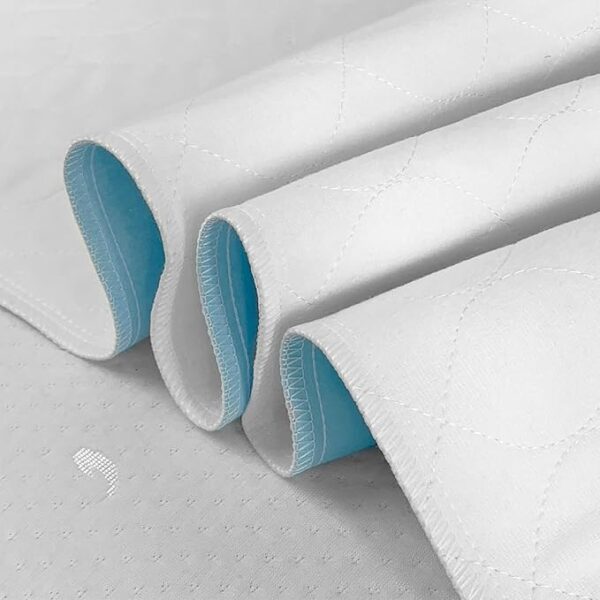 Uses: Incontinence Management: Primarily used to absorb and contain urine and other bodily fluids, keeping the user and the bed dry. Bedding Protection: Prevents stains, odors, and damage to mattresses and other bedding from spills, accidents, or perspiration. Post-Surgical Care: Can be used to manage fluid drainage after surgery or other medical procedures. Postpartum Care: Useful for managing postpartum bleeding and discharge. Pediatric Use: Suitable for managing bedwetting in children. Benefits: High Absorbency: Designed to absorb significant amounts of liquid, providing reliable protection against leaks. Comfortable and Breathable: The top layer is often made of soft, comfortable fabric, promoting a good night's sleep. Durable and Reusable: Machine washable and dryer-friendly, allowing for repeated use and cost savings over time. Cost-Effective: Reusable pads offer long-term savings compared to disposable options. Environmentally Friendly: Reduces waste associated with disposable incontinence products. Waterproof Backing: The waterproof layer prevents liquids from seeping through to the mattress.