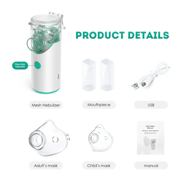 Benefits of Mesh Nebulizers: Efficient Medication Delivery: They produce a consistent aerosol with a particle size optimal for deep lung penetration, maximizing the therapeutic effect of the medication. Portability: Many mesh nebulizers are small, lightweight, and battery-powered, making them convenient for travel and use on the go. Quiet Operation: Compared to some older nebulizer types, mesh nebulizers are generally quieter, making them more comfortable to use, especially for children or during nighttime. Easy to Use: They often have simple controls and can be operated with a single button. Versatile: They can be used with various medications and are suitable for both adults and children.