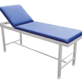 medical examination couch or table. Its primary uses and functions are: Uses: Patient Examinations: Supporting patients during various medical examinations and check-ups in clinics, hospitals, and doctor's offices. Basic Therapeutic Procedures: Used for simple treatments or procedures that require the patient to be in a reclined or lying position, such as blood draws or minor wound care. Specialized Examinations: Certain variations are designed for specific medical fields, like gynecology or proctology, offering features tailored to those examinations. Functions: Patient Support: Provides a stable and comfortable surface for patients during medical assessments. Adjustability: Allows medical professionals to position the patient ergonomically for examination or treatment, often featuring adjustable backrests and sometimes height adjustment. Hygiene and Durability: Constructed with materials that are easy to clean and sanitize, crucial for maintaining hygiene in medical environments, and designed for long-term use.