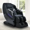 Massage chairs, like the one pictured, offer a range of uses and benefits primarily focused on relaxation, pain relief, and overall well-being. Uses: Stress Reduction: Provides a convenient way to relax and unwind, helping to alleviate stress and anxiety. Muscle Relaxation: Offers various massage techniques (e.g., kneading, tapping, shiatsu) to soothe sore muscles and reduce stiffness. Pain Management: Can help in managing chronic pain conditions, particularly back pain, neck pain, and muscle aches. Improved Circulation: Promotes blood flow throughout the body. Sleep Enhancement: Regular use can contribute to improved sleep quality by promoting relaxation and reducing fatigue. Posture Improvement: Some chairs offer features that can help align the spine and improve posture over time. Benefits: Enhanced Well-being: Contributes to both physical and mental well-being by reducing stress and promoting relaxation. Convenience: Allows for regular massage therapy sessions in the comfort of one's home, without the need for appointments or travel. Cost-Effective (Long-Term): Can be a more economical alternative to frequent professional massage sessions over time. Accessibility: Provides access to massage therapy for individuals with mobility issues or those who find it difficult to attend in-person sessions. Targeted Relief: Many chairs offer customizable settings and targeted massage zones for specific areas of the body, such as the back, neck, or legs.