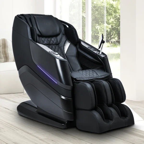 Massage chairs, like the one pictured, offer a range of uses and benefits primarily focused on relaxation, pain relief, and overall well-being. Uses: Stress Reduction: Provides a convenient way to relax and unwind, helping to alleviate stress and anxiety. Muscle Relaxation: Offers various massage techniques (e.g., kneading, tapping, shiatsu) to soothe sore muscles and reduce stiffness. Pain Management: Can help in managing chronic pain conditions, particularly back pain, neck pain, and muscle aches. Improved Circulation: Promotes blood flow throughout the body. Sleep Enhancement: Regular use can contribute to improved sleep quality by promoting relaxation and reducing fatigue. Posture Improvement: Some chairs offer features that can help align the spine and improve posture over time. Benefits: Enhanced Well-being: Contributes to both physical and mental well-being by reducing stress and promoting relaxation. Convenience: Allows for regular massage therapy sessions in the comfort of one's home, without the need for appointments or travel. Cost-Effective (Long-Term): Can be a more economical alternative to frequent professional massage sessions over time. Accessibility: Provides access to massage therapy for individuals with mobility issues or those who find it difficult to attend in-person sessions. Targeted Relief: Many chairs offer customizable settings and targeted massage zones for specific areas of the body, such as the back, neck, or legs.