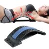 spinal or back stretcher, and its uses and benefits primarily revolve around alleviating back pain and improving spinal health. Uses: Relieving chronic back pain: It helps to decompress the spine and stretch the muscles in the back, which can reduce pain and discomfort. Correcting postural imbalances: Regular use can help to restore the natural curvature of the back and improve overall posture. Improving flexibility: It can enhance the flexibility of the spine, shoulders, and back muscles. Addressing specific back issues: It can be used to alleviate problems such as waist pain, fatigue, stiffness, and discomfort associated with the lumbar region. Benefits: Pain relief: Provides a non-invasive way to manage and reduce back pain. Improved posture: Helps in maintaining a healthy spinal alignment, which can prevent future back issues. Increased mobility: Enhances the range of motion in the back and shoulders. Muscle relaxation: Can help to release tension in tight back muscles.
